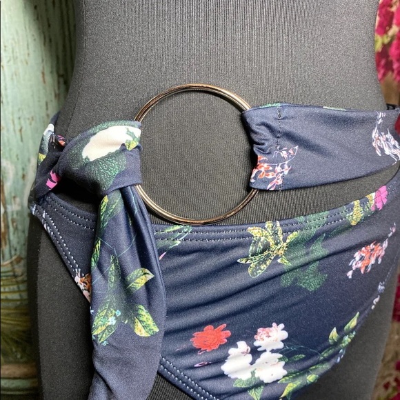 Two Piece Set Swimsuit Sexy Deep V Ruffle Bikini High Waist - Picture 4 of 10